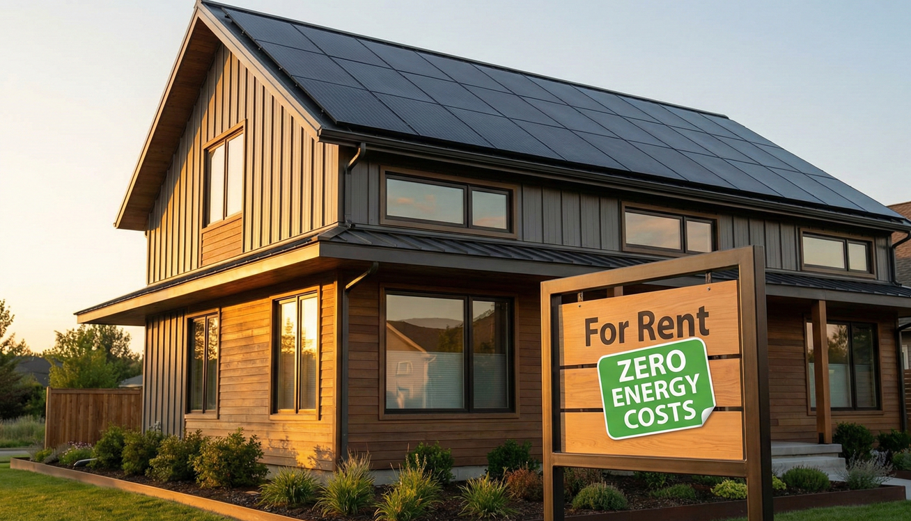 solar panels property value rental modern home example